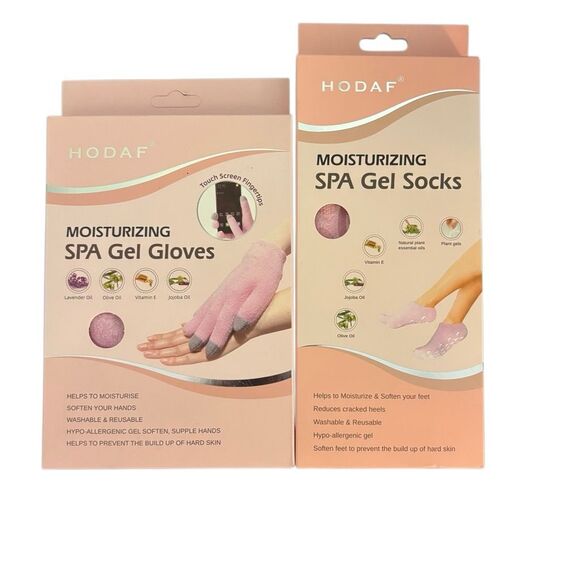 Moisturizing Spa Gel Gloves Socks Washable Reusable #spaday #selfcare - Picture 1 of 2